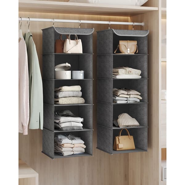 Hängande organizer - Set om 2 - Grå
