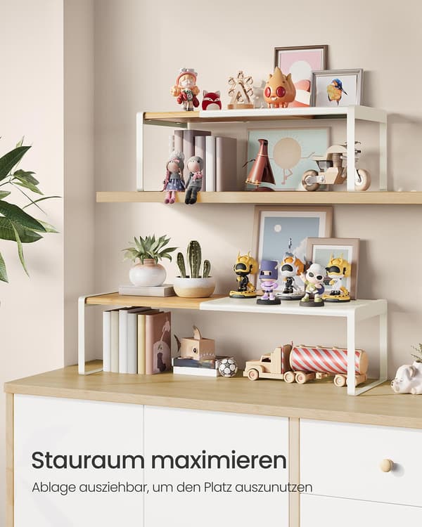 Mausteteline - Jatkettava - Bambu - Luonnonbeige/kermanvalkoinen