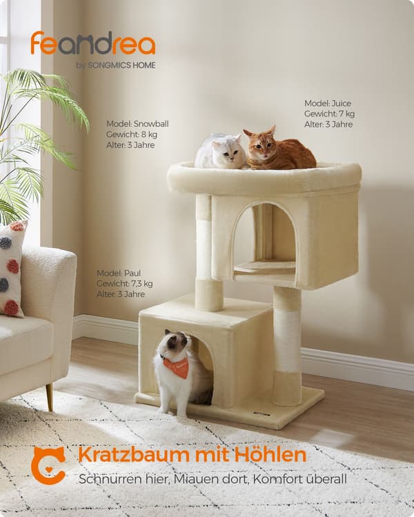 Kradsetræ XL - stor platform - beige