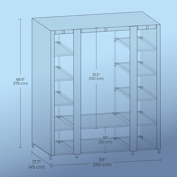 Garderobe - Pladsbesparende og robust - Marineblå