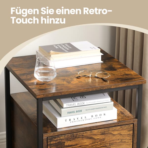 Natbord - Moderne design - Træ - Hvid og Eg