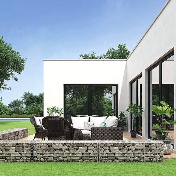 Gabion - Havemur til sten - 100 x 30 x 30 cm - Grå