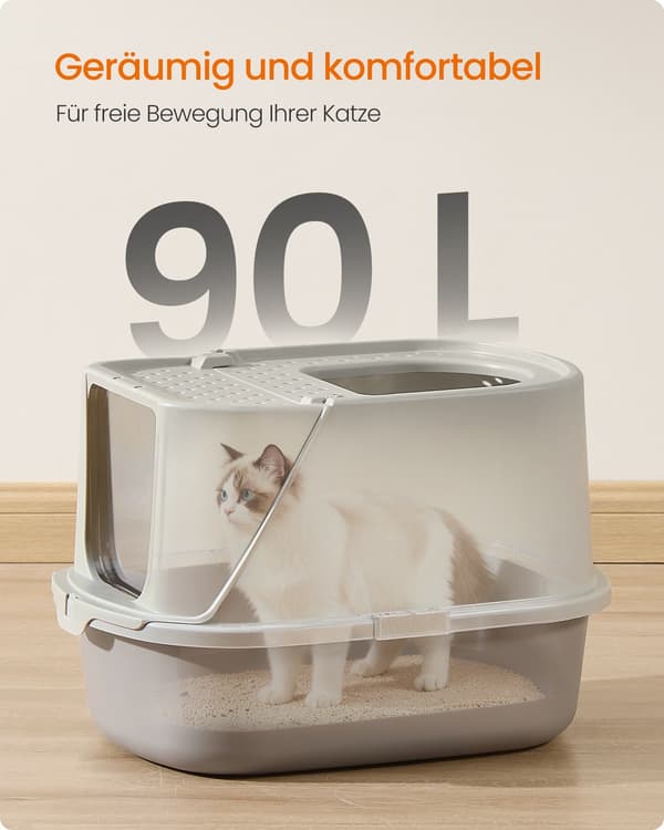 Kattlåda med lock - Upp till 15 kg - Diskret design