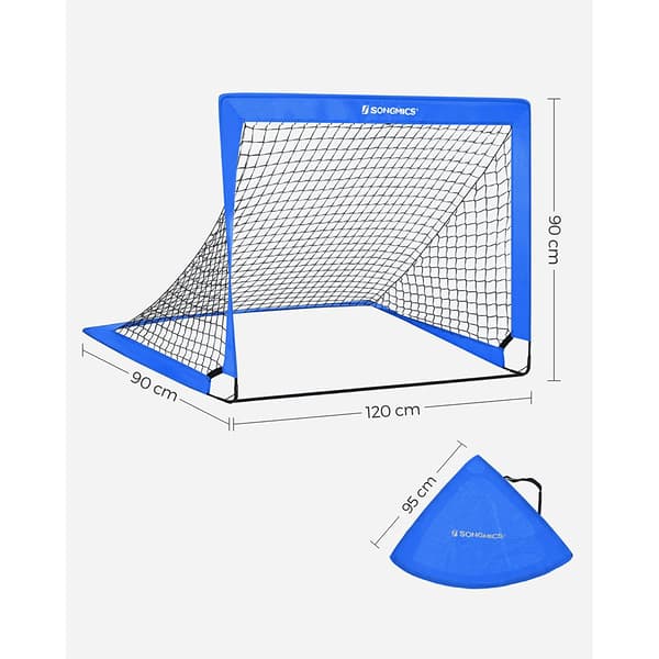 Børnefodboldmålsæt - Pop-up - Blå