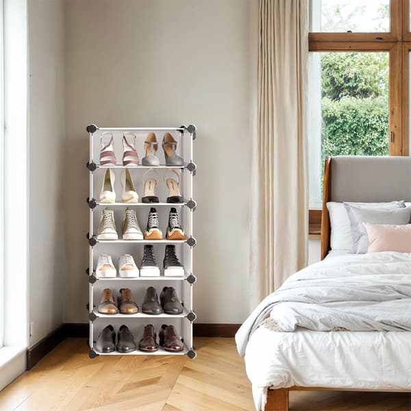Skohylla - Modulär design - Plast - Vit