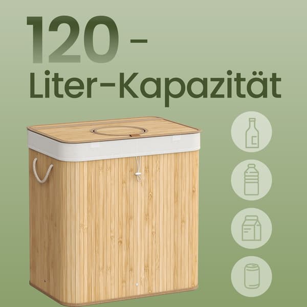 Pantflaskbehållare 120L - Bambu