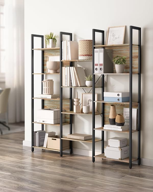 Bogreol - Robust design - Blå-mørket eg-sort
