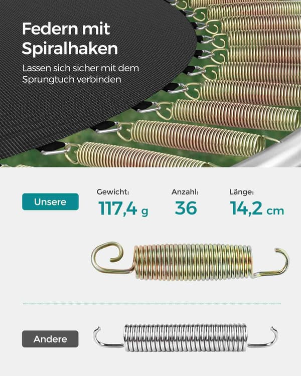 Trampolin - med sikkerhedsnet - sortblå