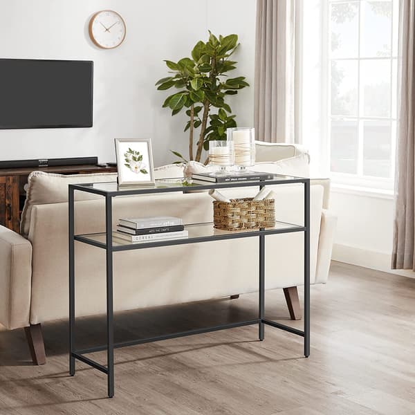 Sidebord - Moderne design med 2 hylder - Sort