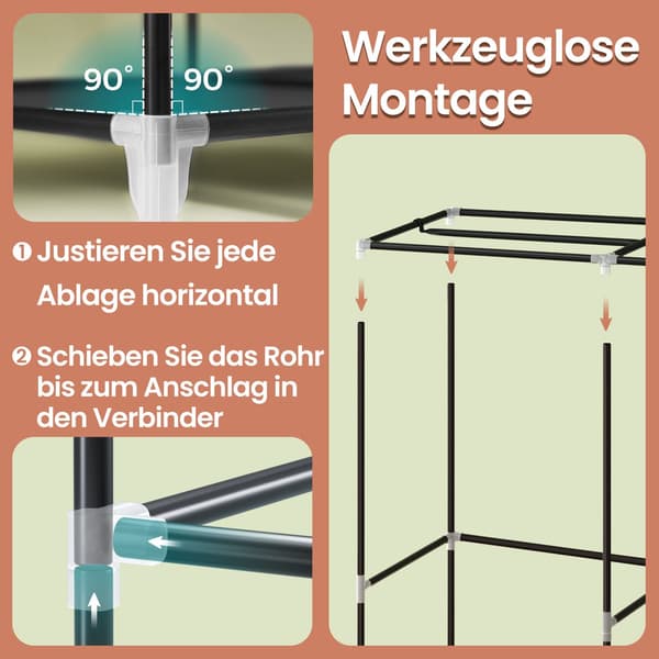 Stofgarderobe - Let og robust - Sort