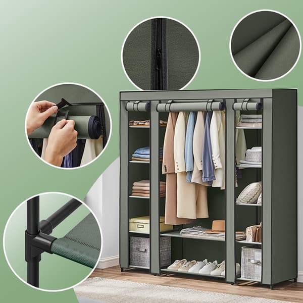 Garderobe - Pladsbesparende design - Salviegrøn