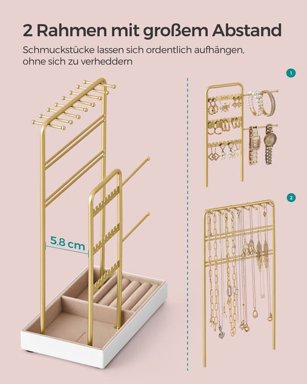 Smyckesställ - elegant design - sammet - svart