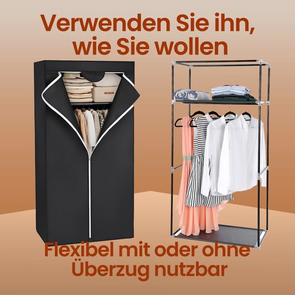 Garderobe - Pladsbesparende design - Sort