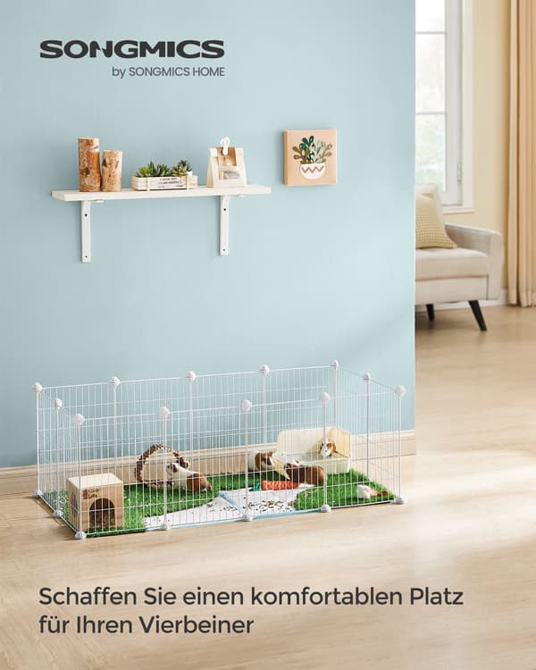 Smådjursbur - DIY - metall - vit