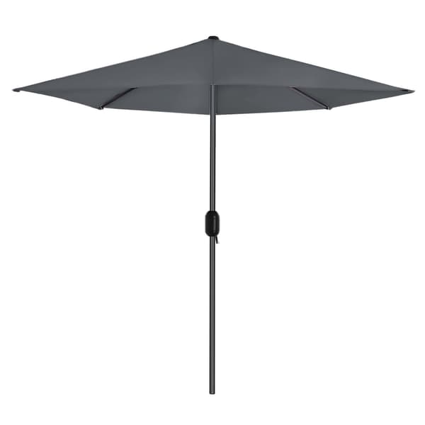 Parasol - Med håndsving - Ø 270 cm - Grå