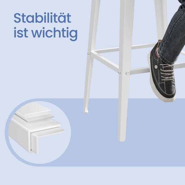 Barstolar Set om 2 med ryggstöd Vetebrun Molnvit