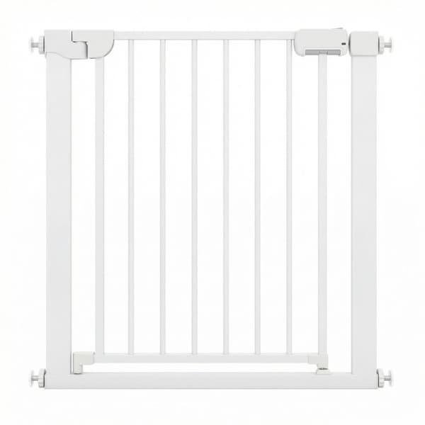 Trappskydd - utan borrning med bredd Auto Close dörrskydd, vitt. - 75-82 cm - Vit
