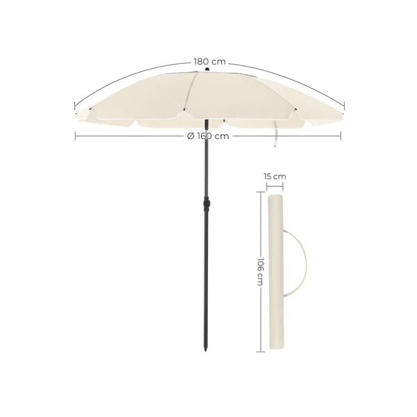 Parasol - Vipbar - UV-beskyttelse - Beige