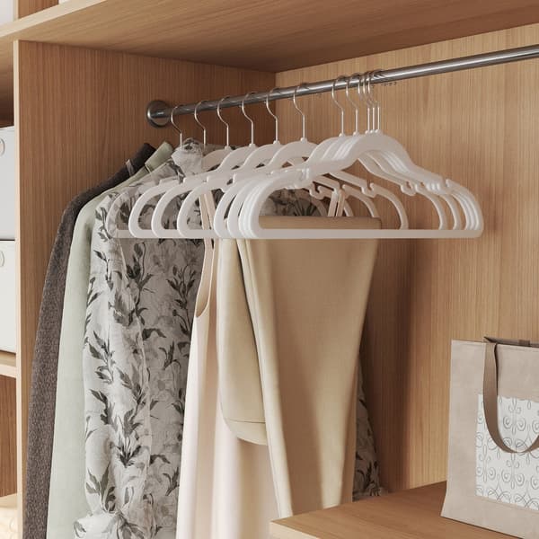 Fløjlsbøjler - sæt med 50 - skridsikre - sorte