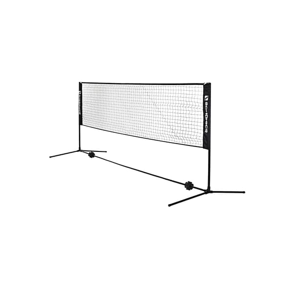 Badmintonnät - Höjdjusterbart - Svart och blått