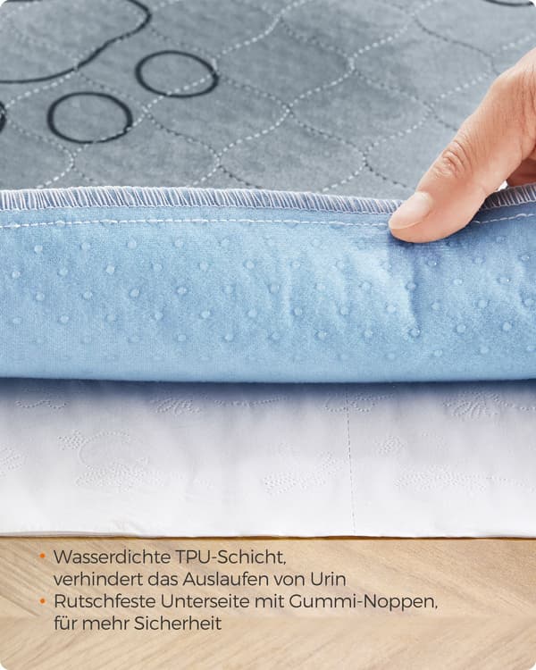 Valpmattor - tvättbara - set om 2 - XL - grå