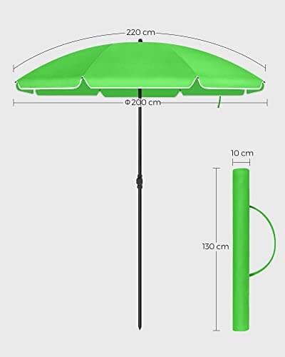 Haveparasol - Vipbar - UV-beskyttelse - Grøn