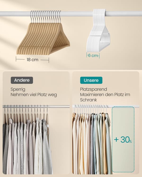 Bøjlesæt med 50 - Robuste og lette - Cloud White