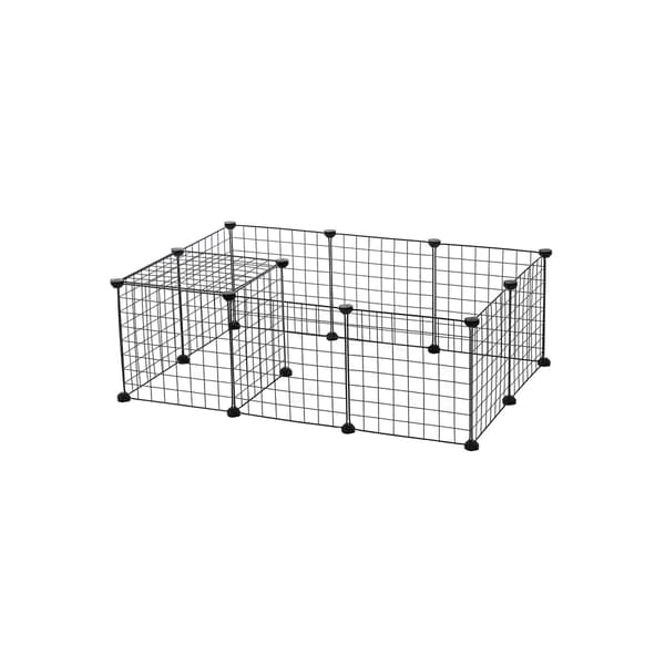 Gnaverbur - 12 gitre - 143 x 73 x 46 cm - sort
