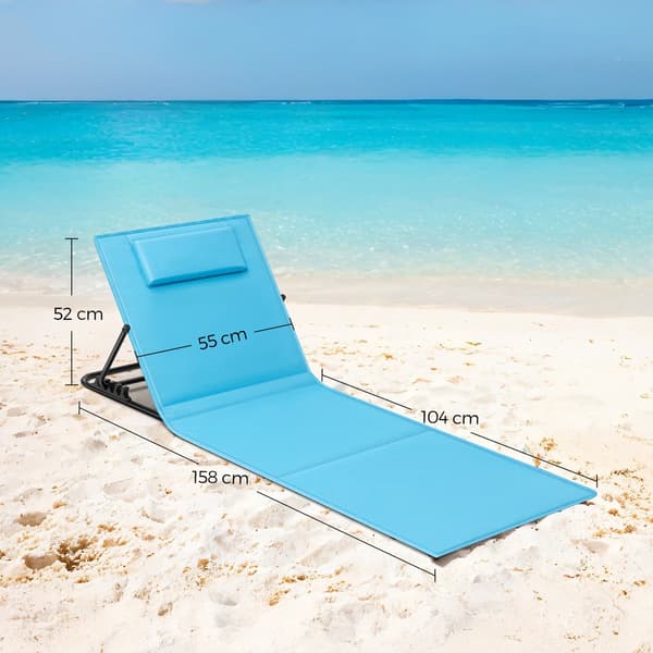 Strandstol - Sammenklappelig og let - Himmelblå