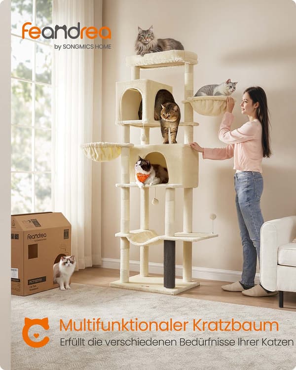 Kradsetræ - 2 huller og 2 hvilepladser - sandbeige