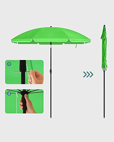 Haveparasol - Vipbar - UV-beskyttelse - Grøn