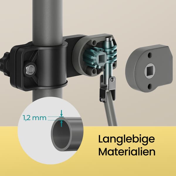 Balkongmarkis - Höjdjusterbar - Antracit