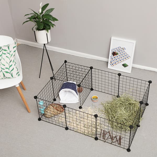 Gnaverbur - 12 gitre - 143 x 73 x 46 cm - sort