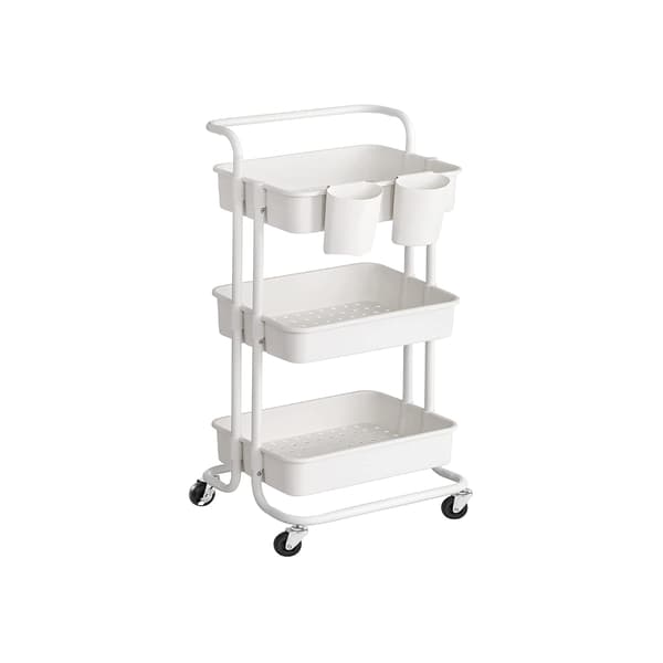Trolley - Robust med 3 hylder - Hvid