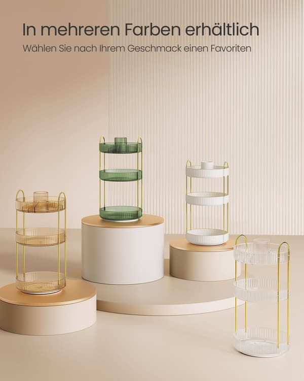 Makeup-organisator - 3 niveauer - gennemsigtig