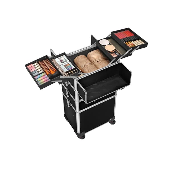 XXL Makeup Trolley - Rummelig Opbevaring - Sort