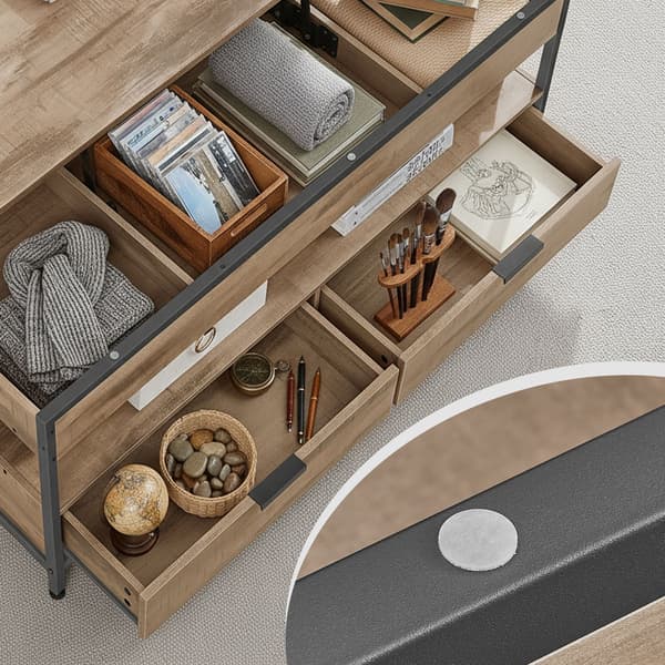 Højdejusterbart bord - Sidemodel - Med skuffer
