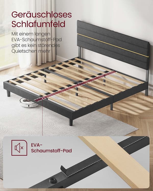 Sängram - Robust design - Skiffergrå