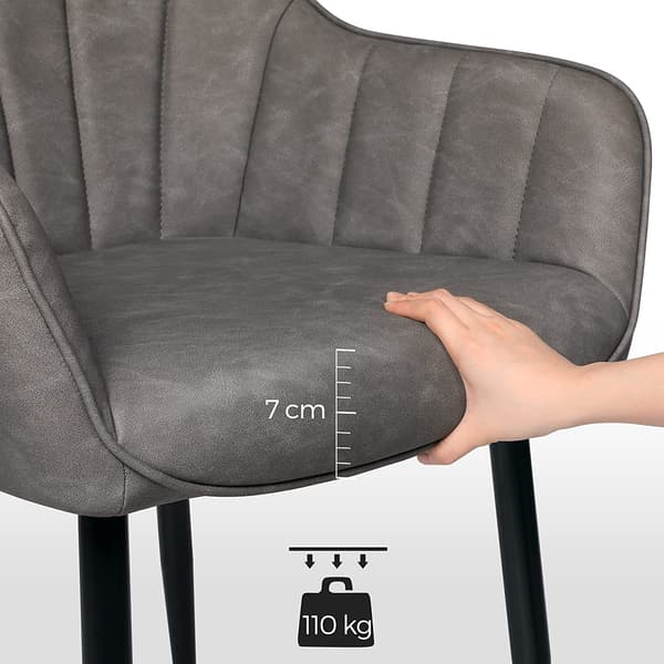 Loungestol - Ergonomisk design - Grå