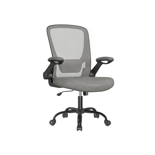 Kontorstol - ergonomisk med armlæn og vippefunktion - duegrå