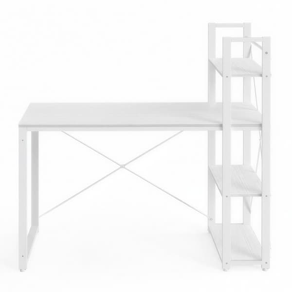 Skrivebord - 120 cm - med opbevaringsplads - computerbord