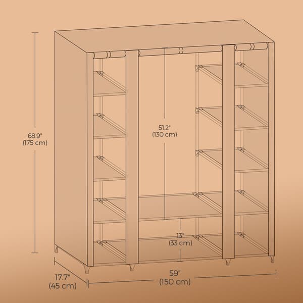 Garderobe - Pladsbesparende design - Sort