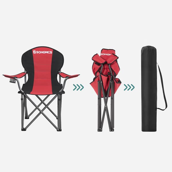 Campingstol - Skumsæde - Rød