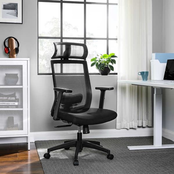 Kontorstol - Ergonomisk og Komfortabel - Grå