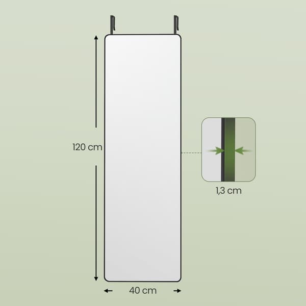 Spegel i full storlek - 120 x 40 cm - Rektangulär