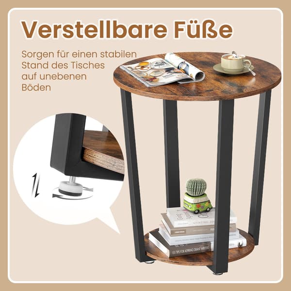 Rundt sidebord - Stue - Soveværelse