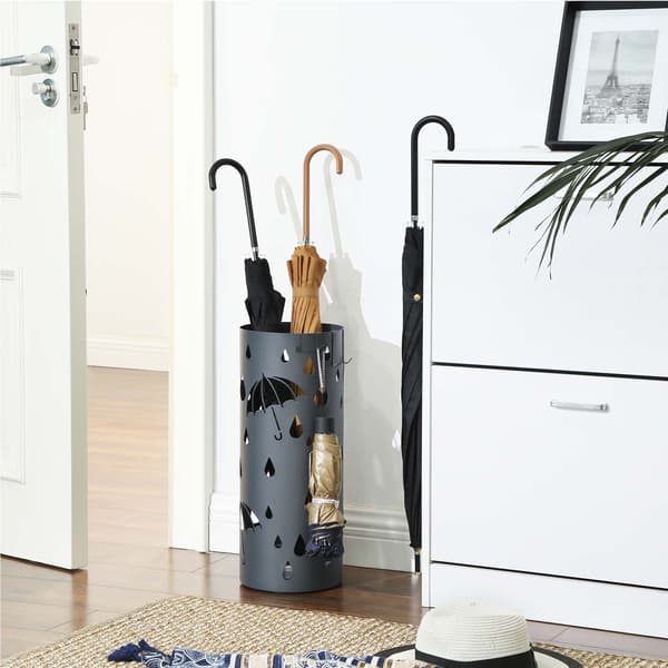 Paraplystativ - stilfuldt design - med vandopsamling - antracit