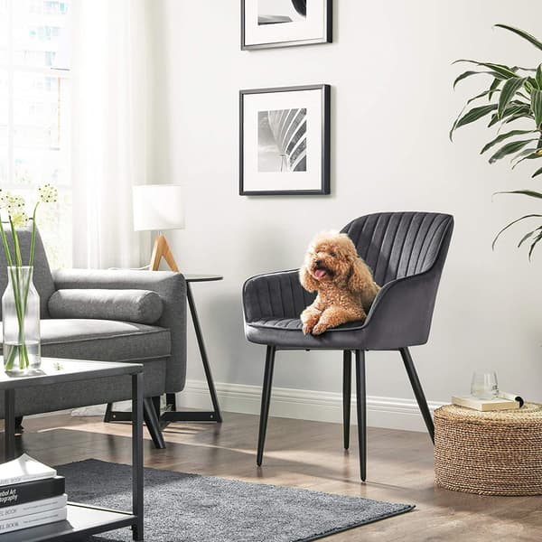 Spisestole - Ergonomisk design - Polstret - Grå