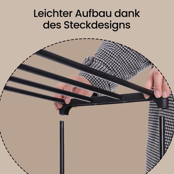Skohylde - 10 niveauer - sort metalkonstruktion