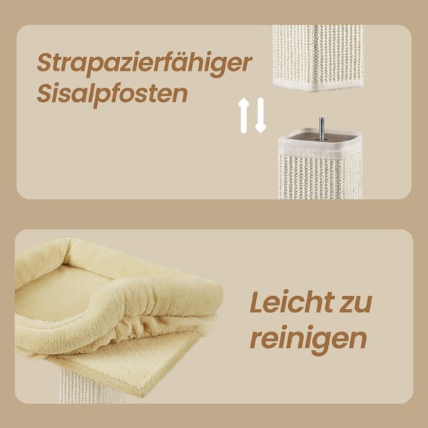 Kradsetræ - Plysplatform med kradsetræ - Beige